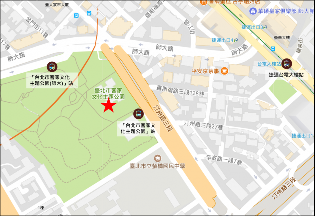 台北市客家文化主題公園地圖